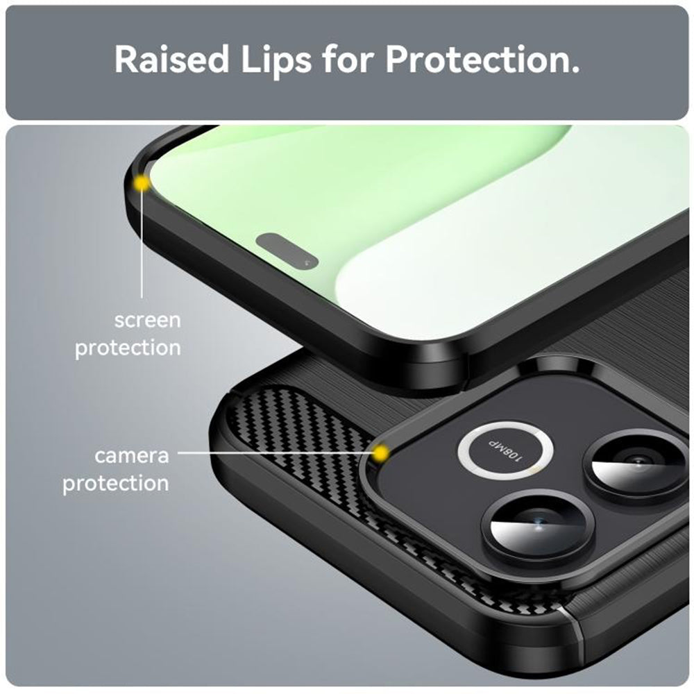 Pouzdro pro Honor 600 Lite, Techsuit, Carbon, Černá