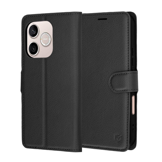 Pouzdro pro Honor 600 Lite, Techsuit, Leather Folio, Černá