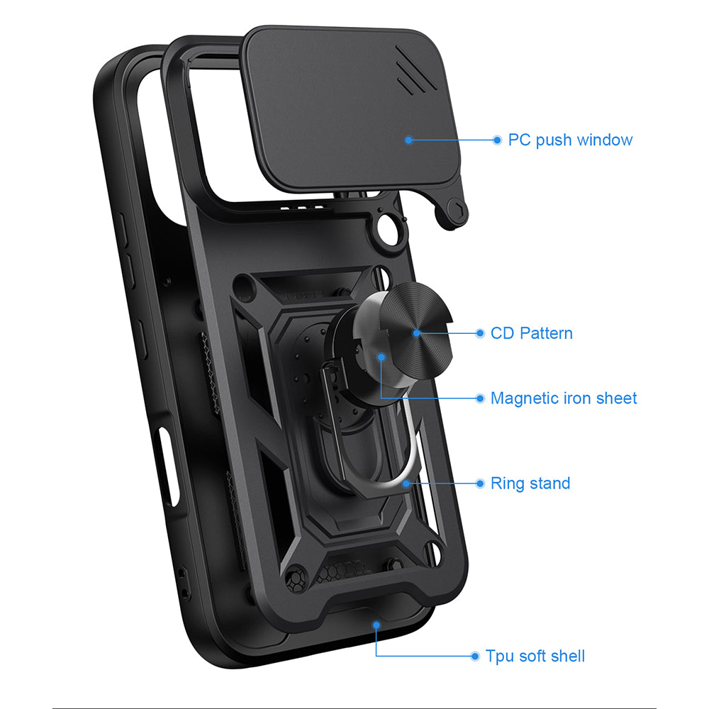 Pouzdro pro Honor 600 Pro / 600, Techsuit, CamShield, Černé
