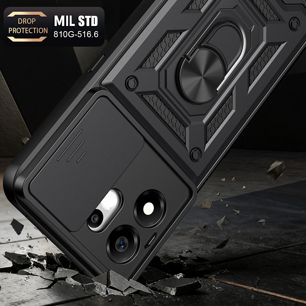 Pouzdro pro Honor 600 Smart, Techsuit, CamShield, Růžově zlaté