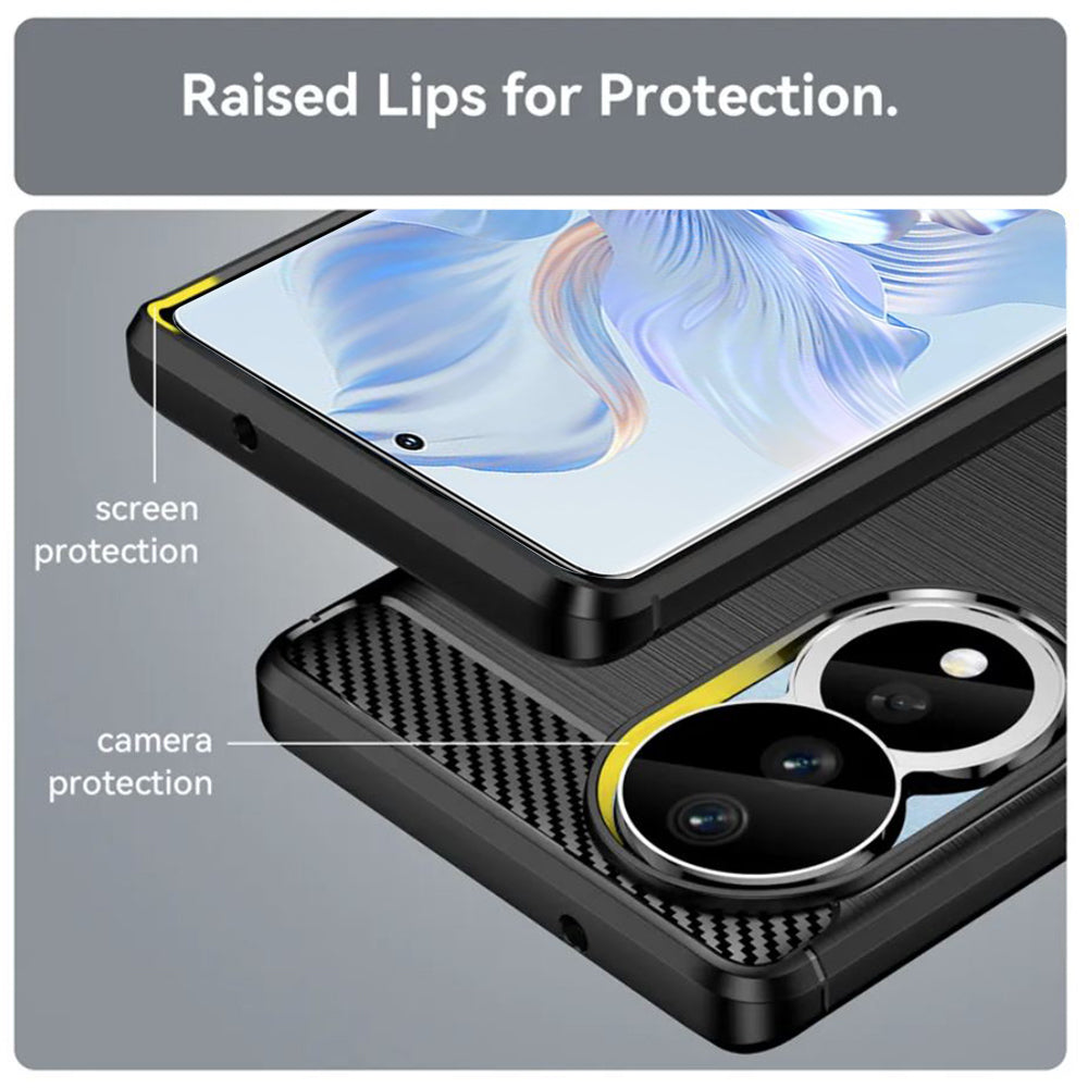 Pouzdro pro Honor 90 / 80, Techsuit, Carbon, Černé
