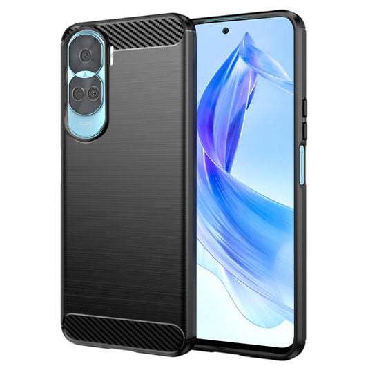Pouzdro pro Honor 90 Lite, Techsuit, Carbon, Černé