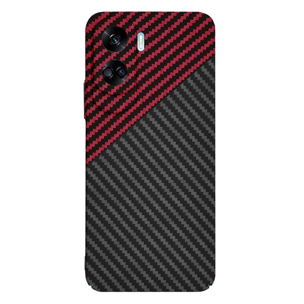 Pouzdro pro Honor 90 Lite, Techsuit, Carbonite FiberShell, Černo-červené