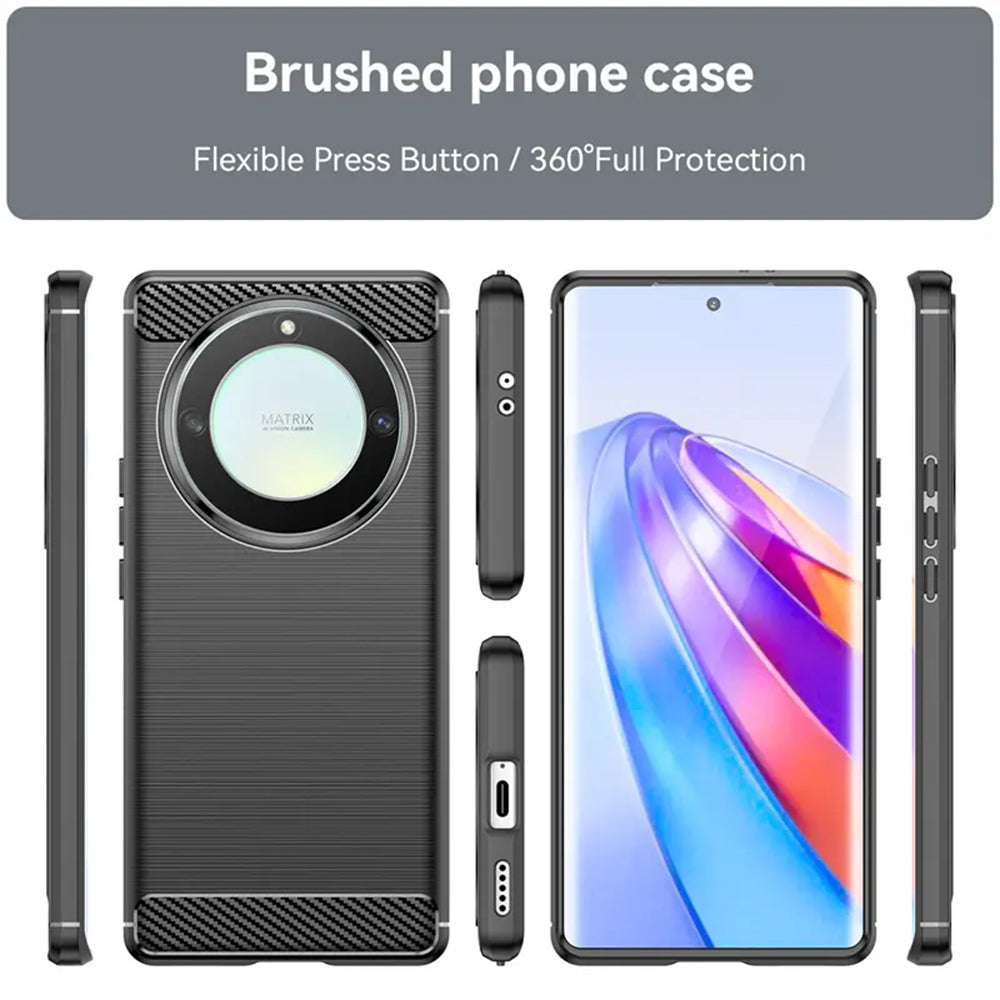 Pouzdro pro Honor Magic5 Lite, Techsuit, Carbon, Černé