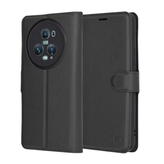 Pouzdro pro Honor Magic5 Pro, Techsuit, kožené folio, černé