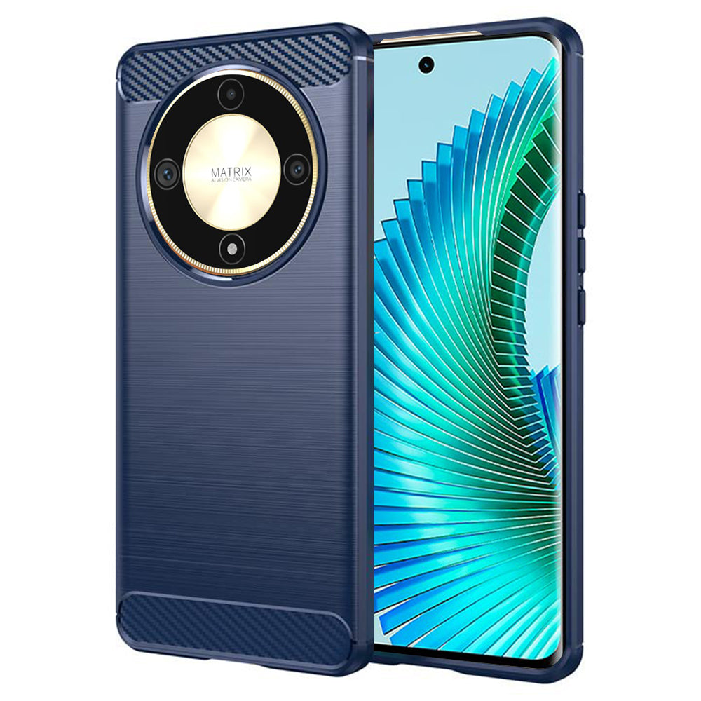 Pouzdro pro Honor Magic6 Lite, Techsuit, Carbon, Modrá