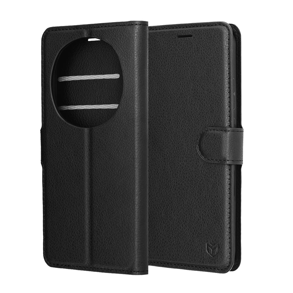 Pouzdro pro Honor Magic8 Pro, Techsuit, kožené folio, černé