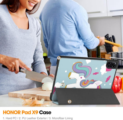 Pouzdro pro Honor Pad X8a, Techsuit, FoldPro Unicorn, vícebarevné