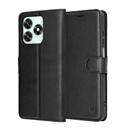 Pouzdro pro Honor X5c Plus, Techsuit, Leather Folio, Černá