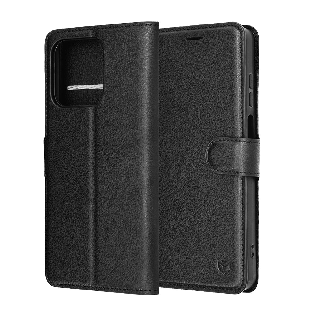 Pouzdro pro Honor X5c Plus, Techsuit, Leather Folio, Černá
