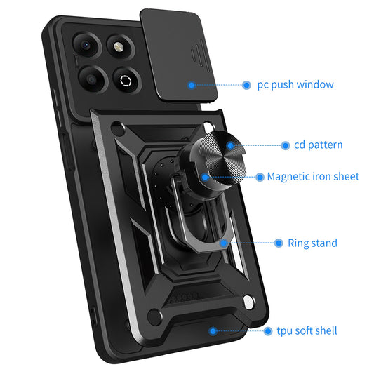 Pouzdro pro Honor X6b, Techsuit, CamShield, Černé