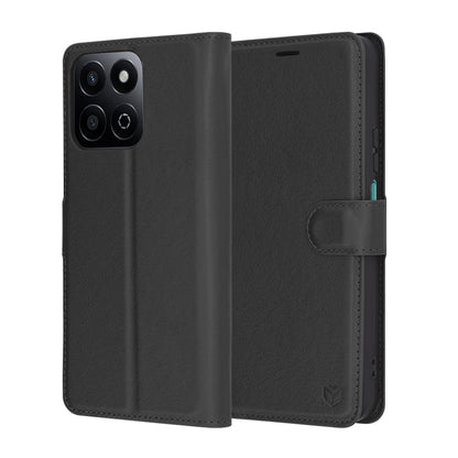 Pouzdro pro Honor X7c / 200 Smart, Techsuit, kožené folio, černé