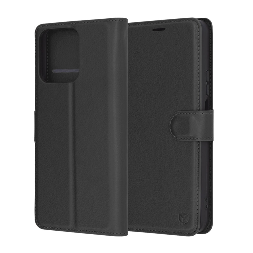 Pouzdro pro Honor X7c / 200 Smart, Techsuit, kožené folio, černé
