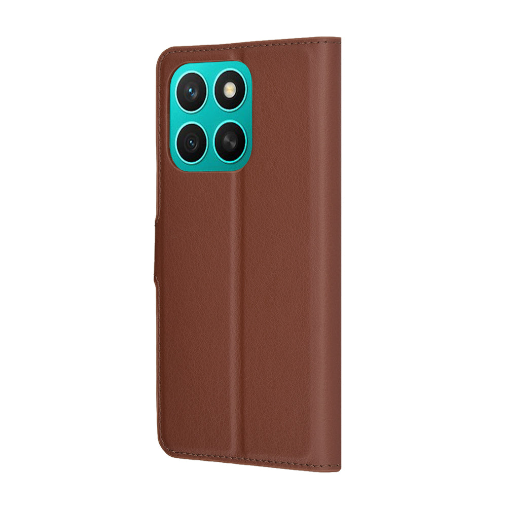 Pouzdro pro Honor X8c, Techsuit, kožené folio, hnědé