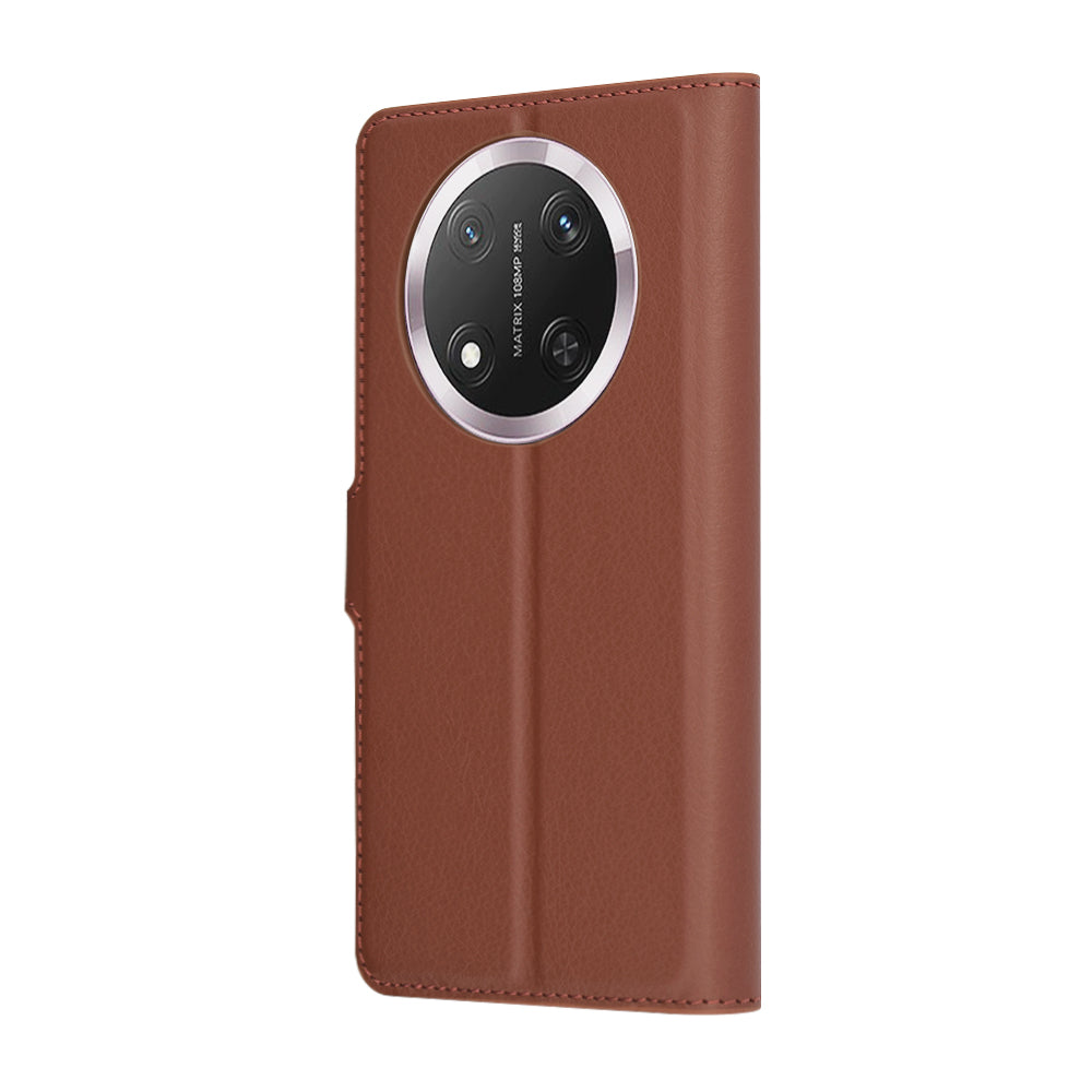 Pouzdro pro Honor X9c / Magic7 Lite, Techsuit, kožené folio, hnědé