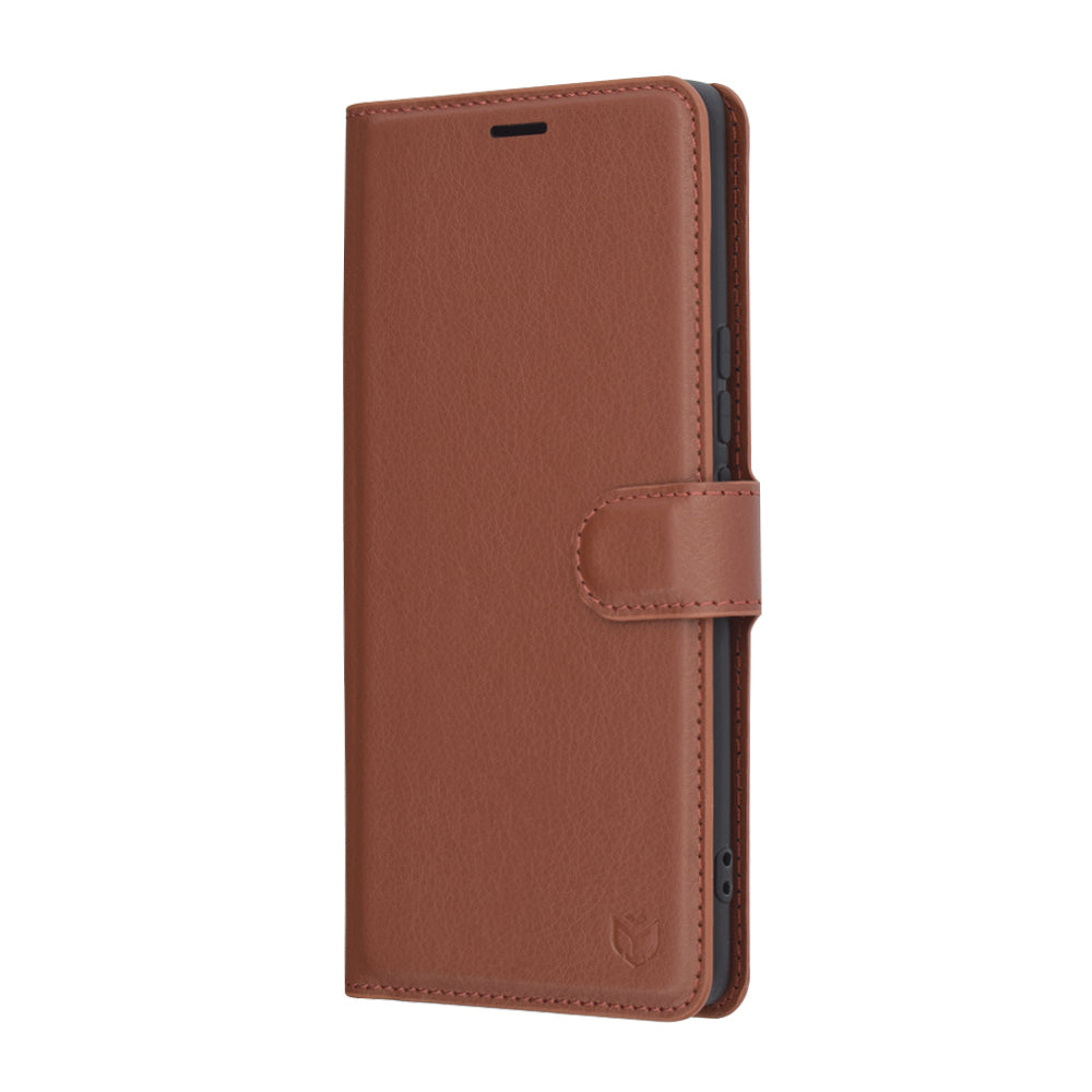 Pouzdro pro Honor X9c / Magic7 Lite, Techsuit, kožené folio, hnědé