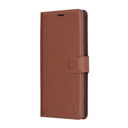 Pouzdro pro Honor X9c / Magic7 Lite, Techsuit, kožené folio, hnědé