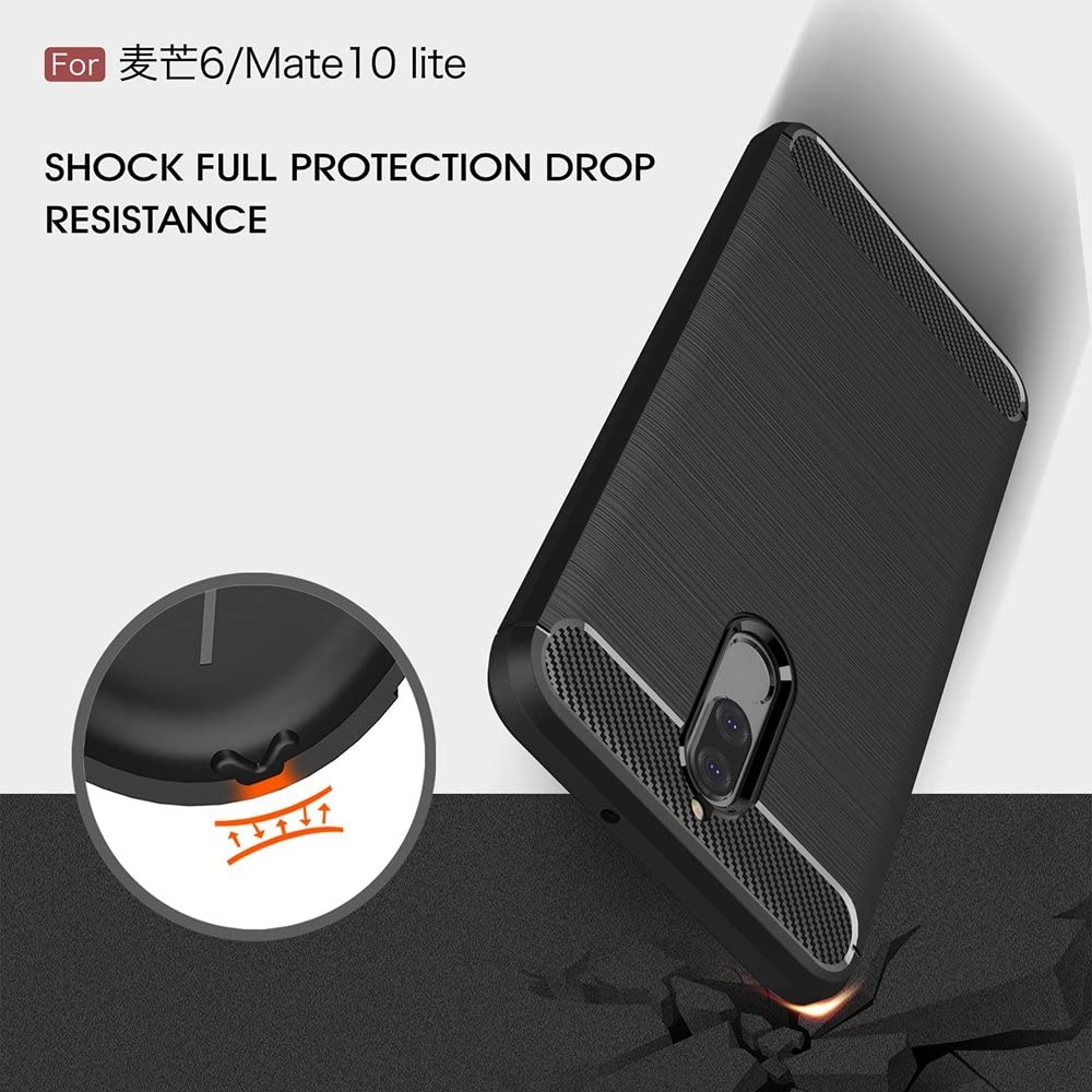 Pouzdro pro Huawei Mate 10 Lite, Techsuit, Carbon, Černé