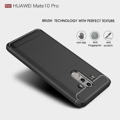 Pouzdro pro Huawei Mate 10 Pro, Techsuit, Carbon, Černé