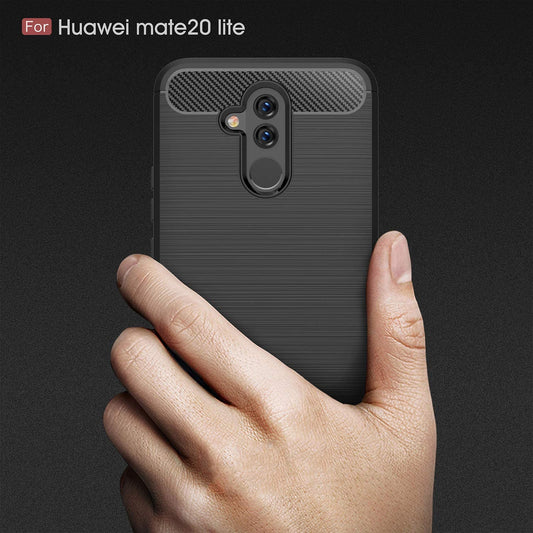 Pouzdro pro Huawei Mate 20 Lite, Techsuit, Carbon, Černá