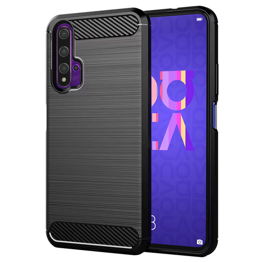 Pouzdro pro Huawei nova 5T / Honor 20, Techsuit, Carbon, Černá