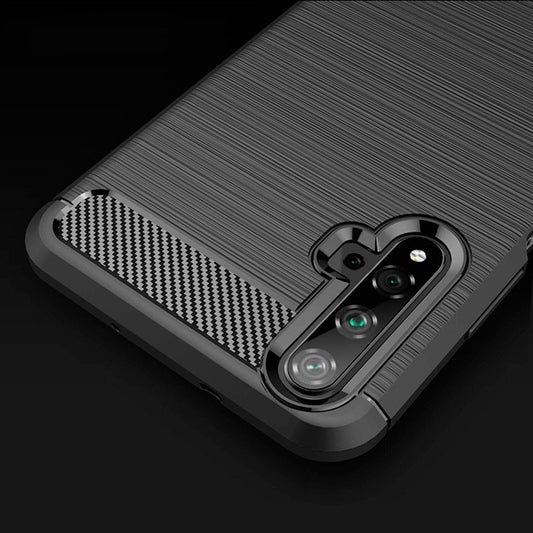 Pouzdro pro Huawei nova 5T / Honor 20, Techsuit, Carbon, Černá