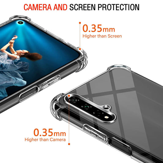 Pouzdro pro Huawei nova 5T / Honor 20, Techsuit, Odolné proti nárazům, Průhledné