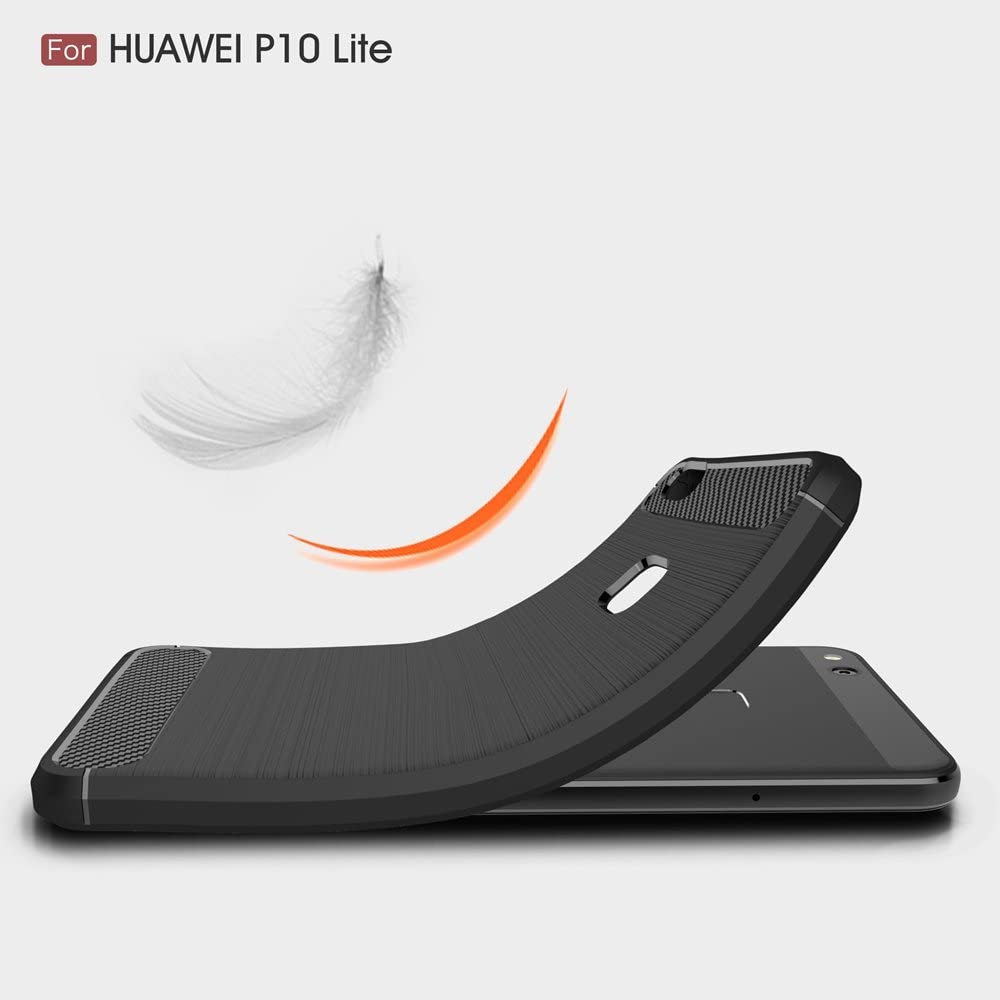 Pouzdro pro Huawei P10 Lite, Techsuit, Carbon, Černé