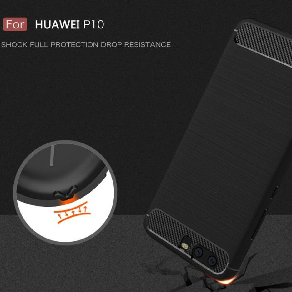 Pouzdro pro Huawei P10, Techsuit, Carbon, Černé