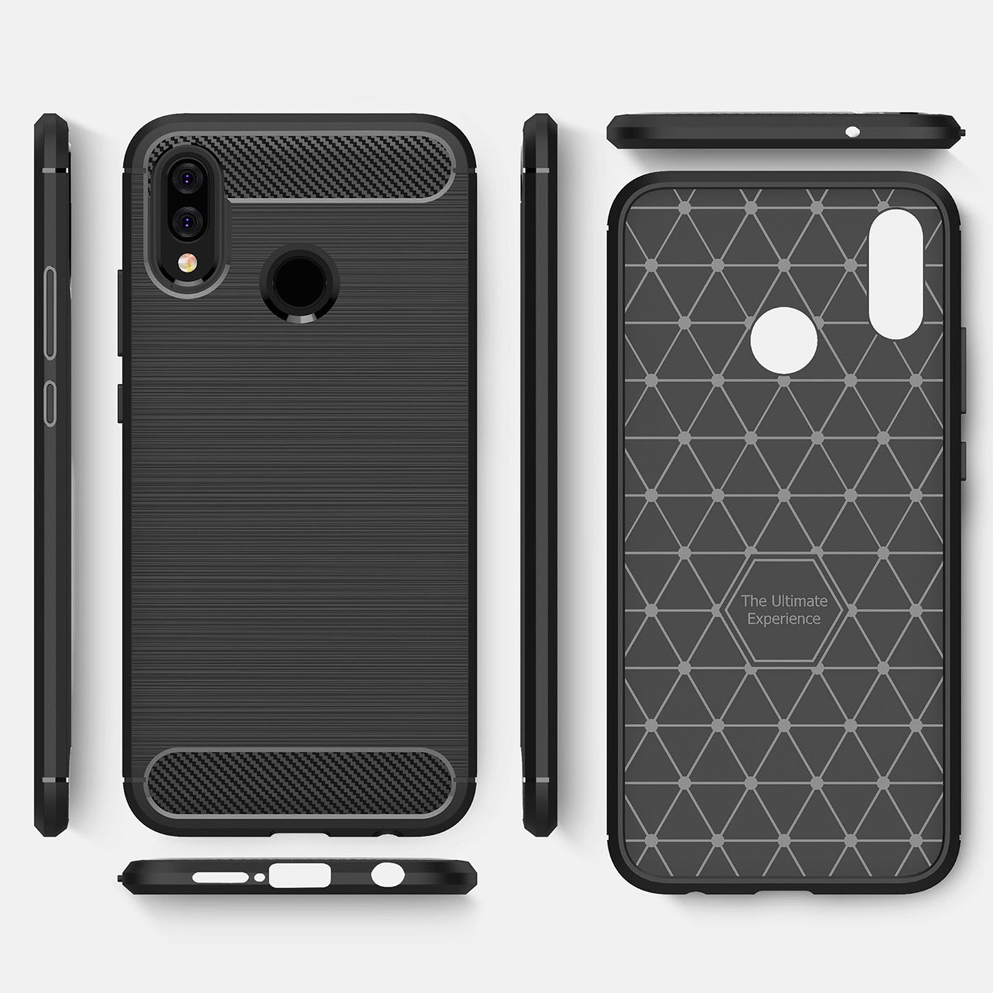 Pouzdro pro Huawei P20 Lite, Techsuit, Carbon, Černé