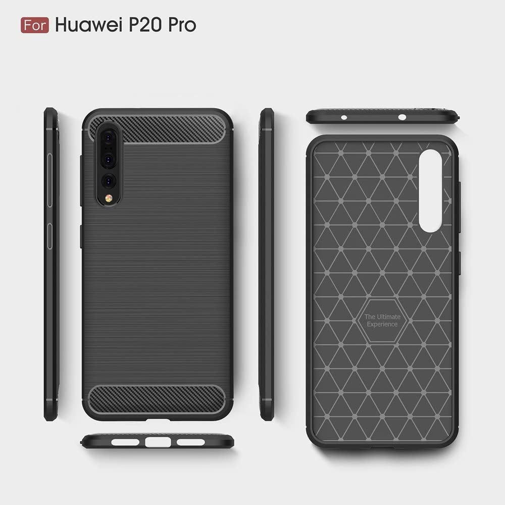 Pouzdro pro Huawei P20 Pro, Techsuit, Carbon, Černé