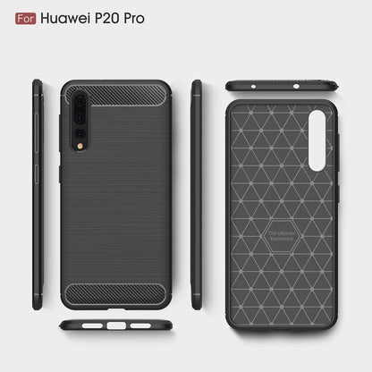 Pouzdro pro Huawei P20 Pro, Techsuit, Carbon, Černé