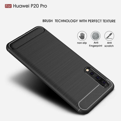 Pouzdro pro Huawei P20 Pro, Techsuit, Carbon, Černé