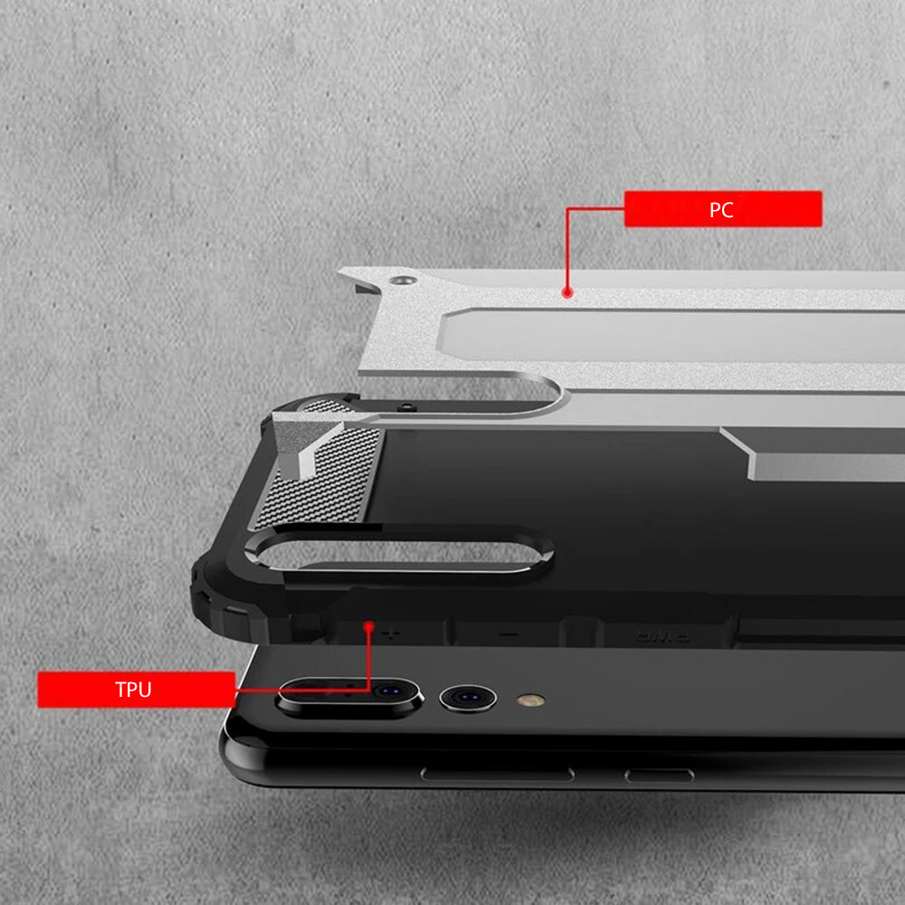 Case for Huawei P20 Pro, Techsuit, Hybrid Armor, Black
