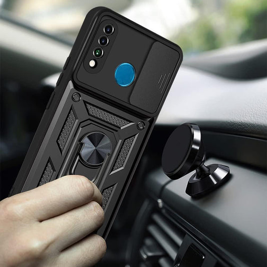 Pouzdro pro Huawei P30 lite New Edition / P30 lite, Techsuit, CamShield, Černá