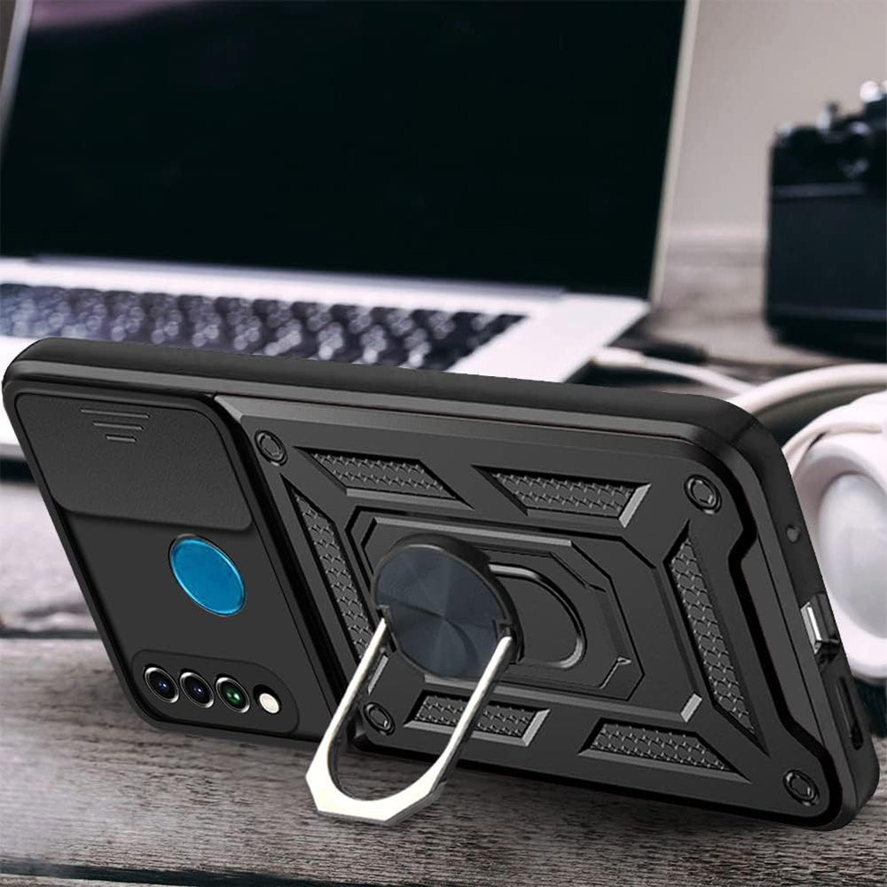 Pouzdro pro Huawei P30 lite New Edition / P30 lite, Techsuit, CamShield, Černá