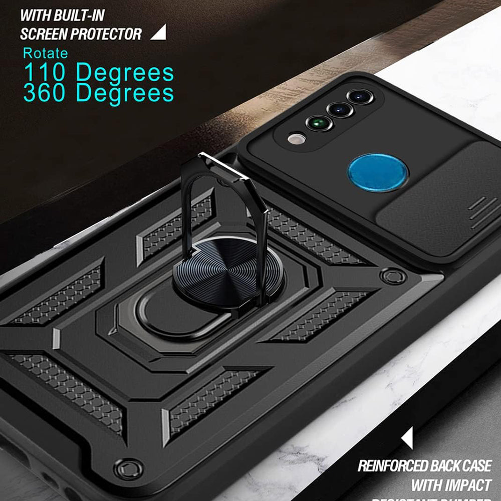 Pouzdro pro Huawei P30 lite New Edition / P30 lite, Techsuit, CamShield, Černá
