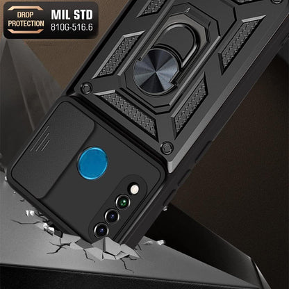 Pouzdro pro Huawei P30 lite New Edition / P30 lite, Techsuit, CamShield, Černá