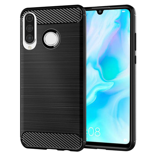Pouzdro pro Huawei P30 lite New Edition / P30 lite, Techsuit, Carbon, Černá