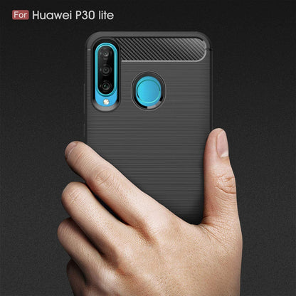 Case for Huawei P30 lite New Edition / P30 lite, Techsuit, Carbon, Black