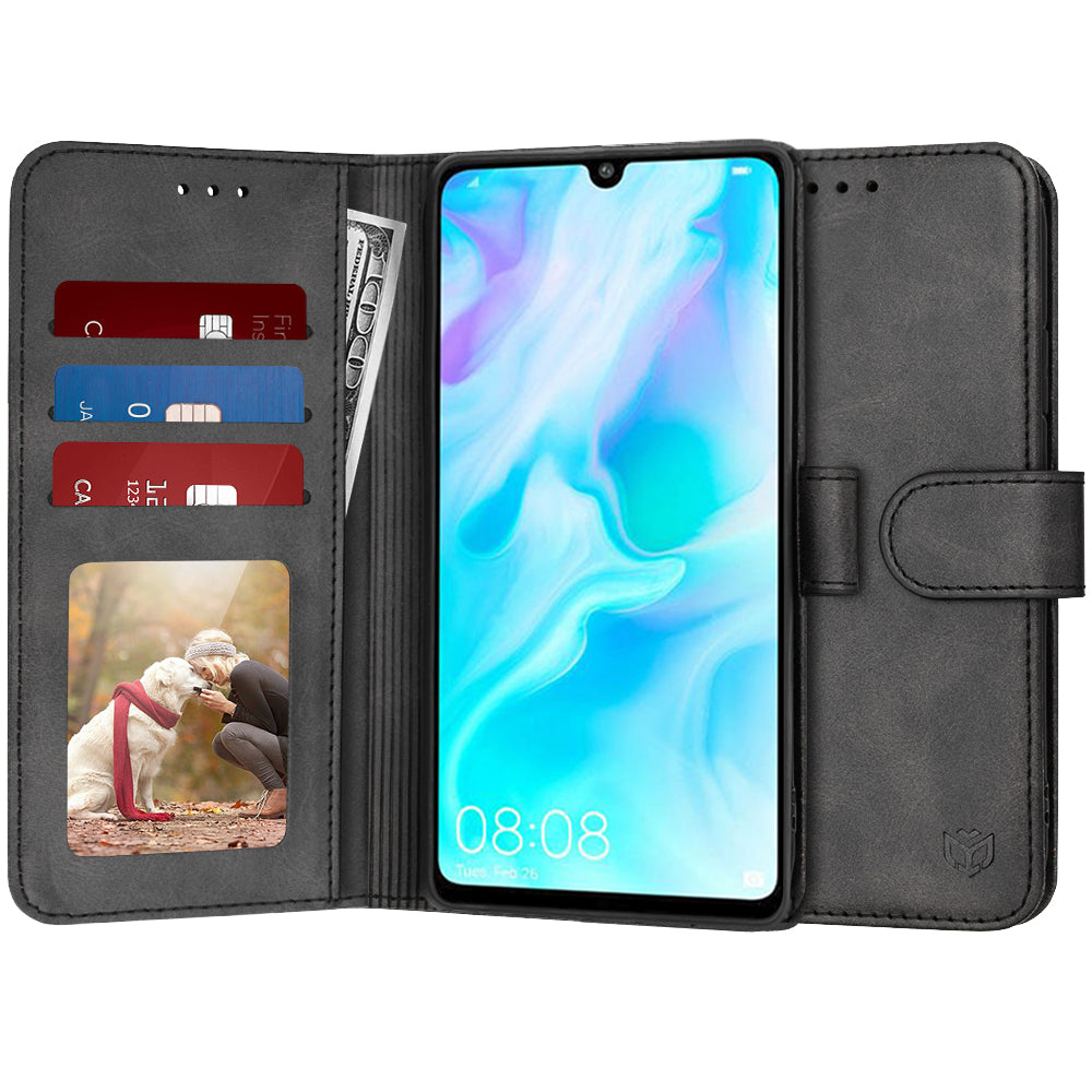 Pouzdro pro Huawei P30 lite New Edition / P30 lite, Techsuit, Diary Book, Černé