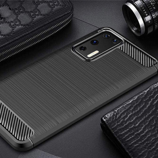 Pouzdro pro Huawei P40 Pro, Techsuit, Carbon, Černé