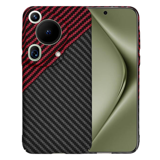 Pouzdro pro Huawei Pura 70 Ultra, Techsuit, Carbonite FiberShell, Černo-červené