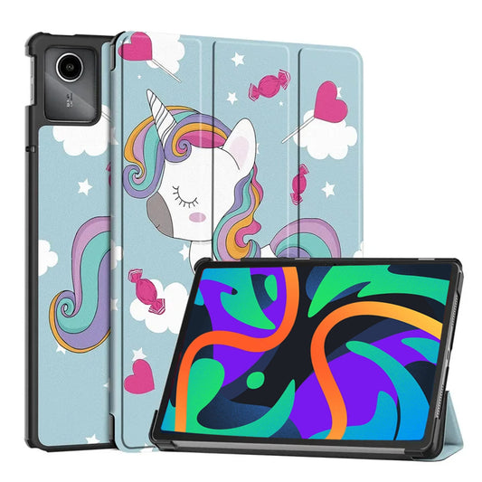 Case for Lenovo Tab M11, Techsuit, FoldPro Unicorn, Multicolor