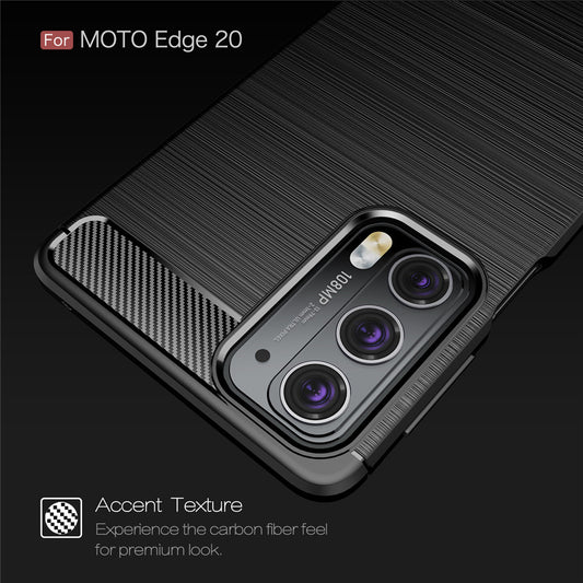 Pouzdro pro Motorola Edge 20, Techsuit, Carbon, Černé