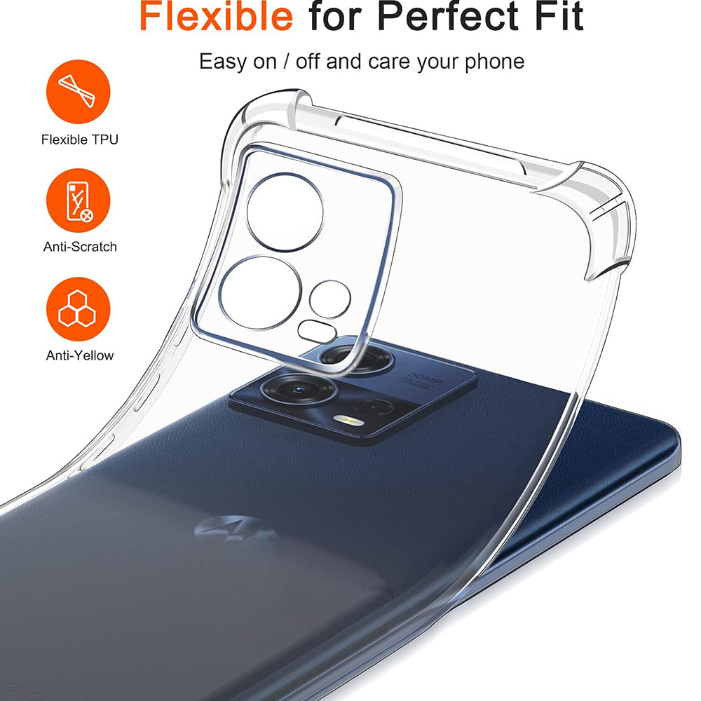 Pouzdro pro Motorola Edge 30 Fusion, Techsuit, Odolné proti nárazům, Průhledné