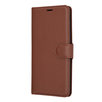 Pouzdro pro Motorola Edge 30 Neo, Techsuit, kožené folio, hnědé