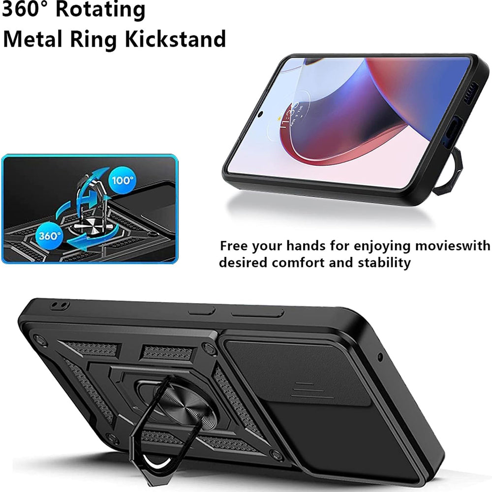 Pouzdro pro Motorola Edge 30 Ultra, Techsuit, CamShield, Černé