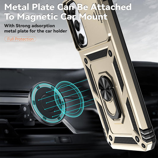 Case for Motorola Edge 50 Fusion, Techsuit, CamShield, Gold