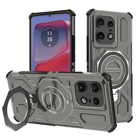 Pouzdro pro Motorola Edge 50 Pro, Techsuit, Carbon Shield Pro, Kouřové